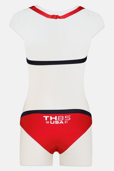 Tommy Hilfiger Women 2 Pieces Graphic Print Bikini Top And Bottom, Multicolor