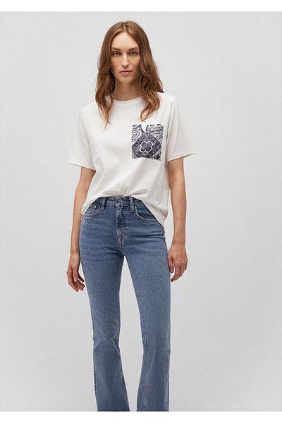 Mavi Tricou alb imprimat Regular Fit 1612685 -70057