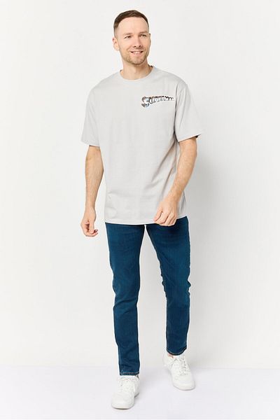 DC Men Superman Crew Neck Short Sleeves T-Shirt, Light Grey