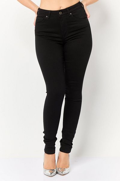 Scotch & Soda Women Skinny Fit Solid Stretchable Jeans, Black