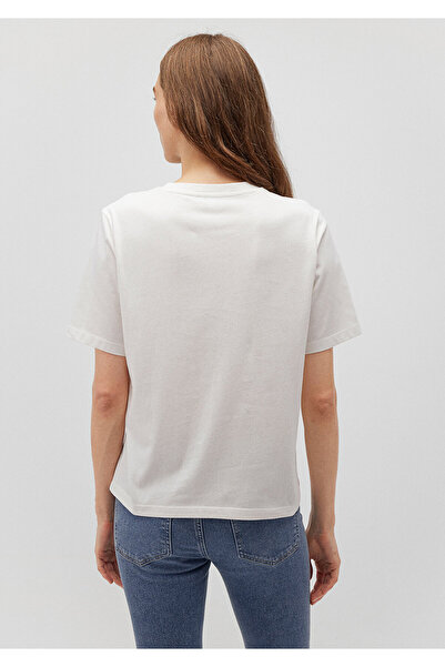 Mavi White Printed Regular Fit T-Shirt - 1612685 -70057