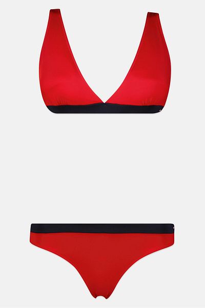 Tommy Hilfiger Women 2 Pieces Graphic Print Bikini Top And Bottom, Multicolor