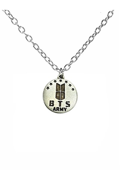 Yuchicly Bts Army Logo Metal Necklace – Long K-Pop Accessory