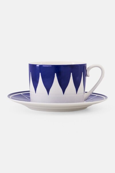 Creative Tops كوب شاي سيراميك بنقشة زهور مع صحن، 290 مل، متعدد الألوان