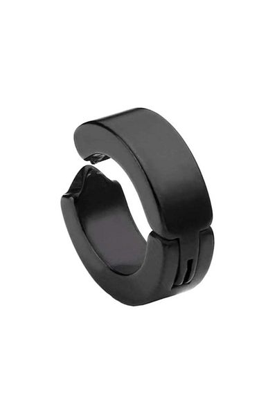 maarketim Men's Earrings - 1 Piece Black Steel Stud Earrings Stainless Steel Black Earrings