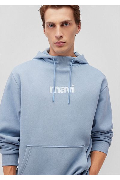 Mavi Суичър с качулка с щампа с лого 0610960 -80796