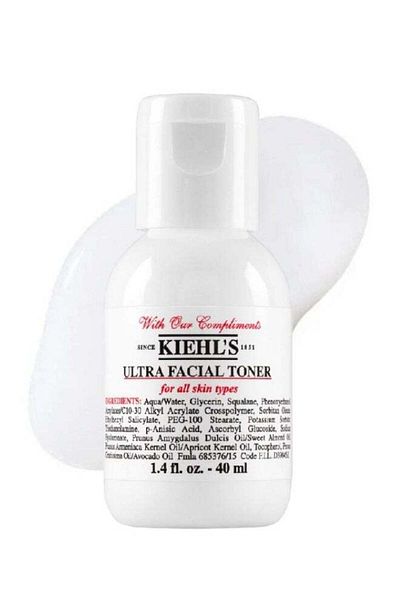 Kiehl's تونر الوجه الفائق - تونر مرطب لطيف خالٍ من الكحول لجميع أنواع البشرة - 40 مل