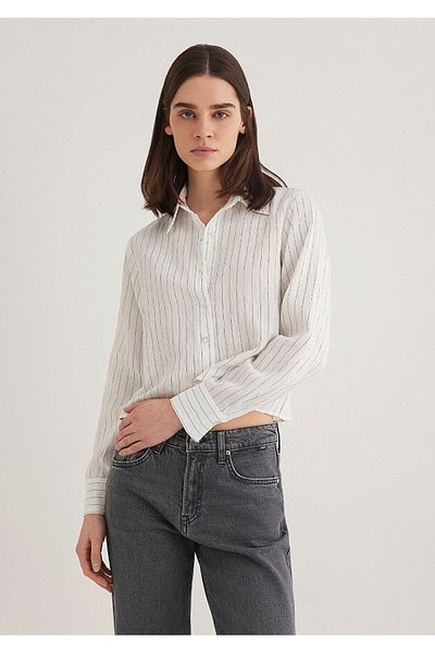 Mavi Cămașă Ecru cu dungi Regular Fit 1211025 -85353