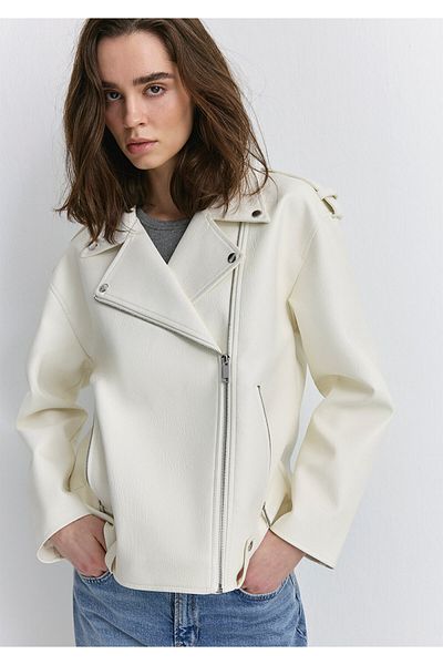 Mavi Μπουφάν Ecru Faux Leather Loose Fit / Loose Relaxed Fit 1110615 -70057