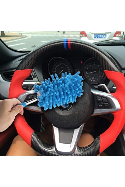 OEM Pamatuf pentru praf si paianjeni, maner telescopic, 77 cm, albastru