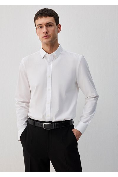 Mavi Λευκό πουκάμισο Easy-Iron Slim Fit / Slim Fit 0211571 -620