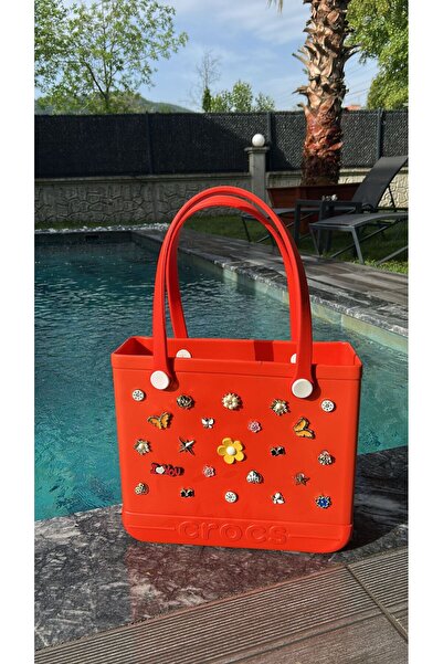 Madam Kifi Croslite Plastic Beach Bag Orange