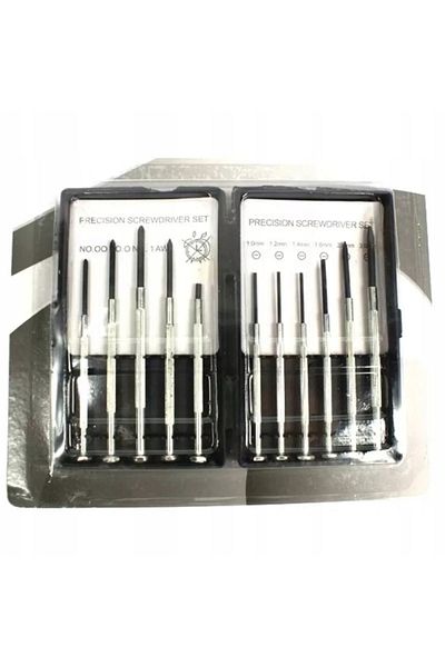 OEM Precision screwdriver set, 11 pieces, cross and flat tips, storage box