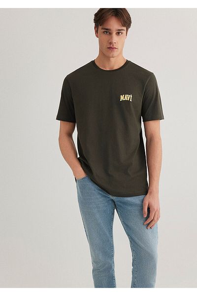 Mavi Πράσινο T-Shirt με τυπωμένο λογότυπο κανονική εφαρμογή / κανονική εφαρμογή 0611714 -71587
