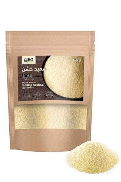 clenz سميد مطحون خشن طبيعي ونقي 100% - 500 غرام