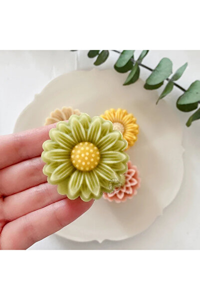 Choice 4 قطع/مجموعة 50 جرام من قوالب الكعك على شكل زهرة الأقحوان قالب كعكة القمر الربيعي أداة تزيين الكعك اليدوية...