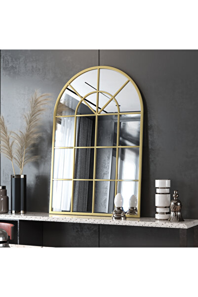 Marsah Home Ravel Arched Window Mirror 120x80 Cm Gold
