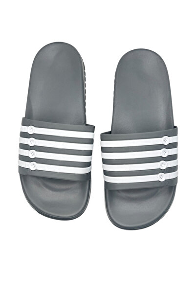 TECOS Men's Beach or Pool Slippers, ®, Grey, Size 40, 25 Centimeters, Lightweight