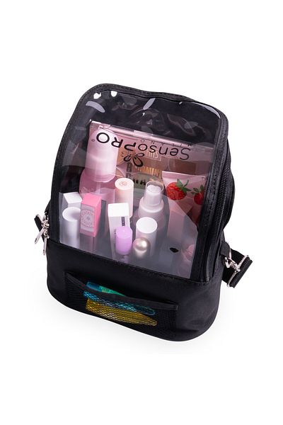 SensoPRO Milano Cosmetic Bag, Black Travel Bag
