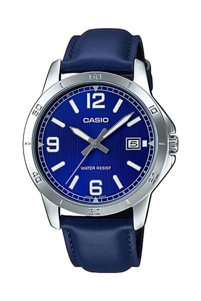 Casio Men's Leather Analog Watch
