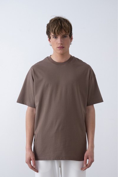 perasttesktil Ανδρικό μπλουζάκι oversized Basic Crew Neck