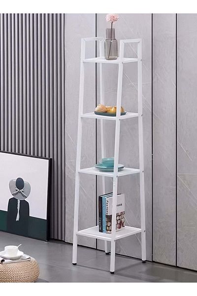 Taimi 4-layers Storage Rack Multi-purpose For Office, Kitchen, Living Room And Bedroom 150x35x36cm - White