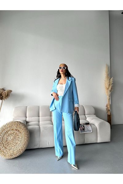 Moda İkra Blazer Jacket Pants Two-Piece Set