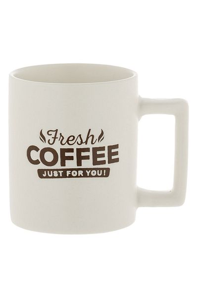 ABYZ Black-White Ceramic Coffee Mug Set 2 Pieces