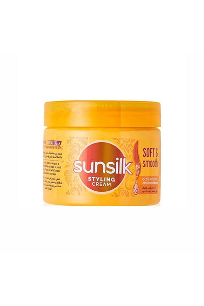 Sunsilk صانسيلك - كريم لتصفيف الشعر والعناية بالشعر الكيرلي بزيت الأرجان, 275 مل