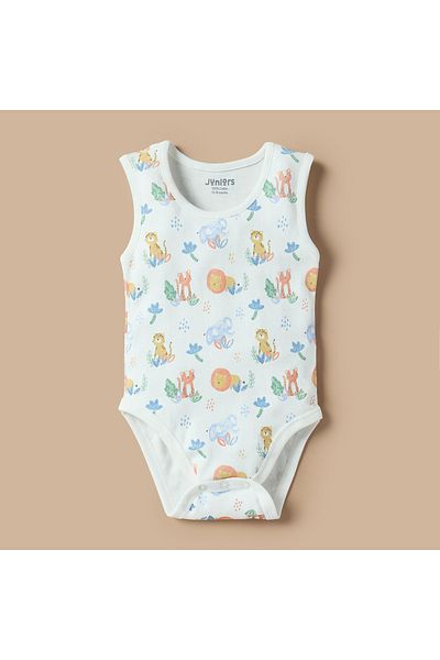 Juniors All-Over Print Sleeveless Bodysuit