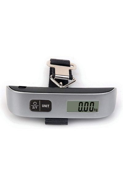 Primo Plus LCD Display Portable Digital Luggage Weighing Scale Black/Silver