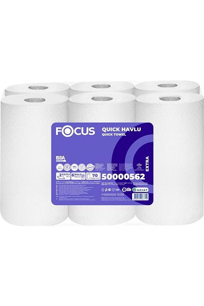 Focus منشفة ورقية سريعة الحركة طبقة مزدوجة 21 سم × 70 م - 6 قطع (50000562)