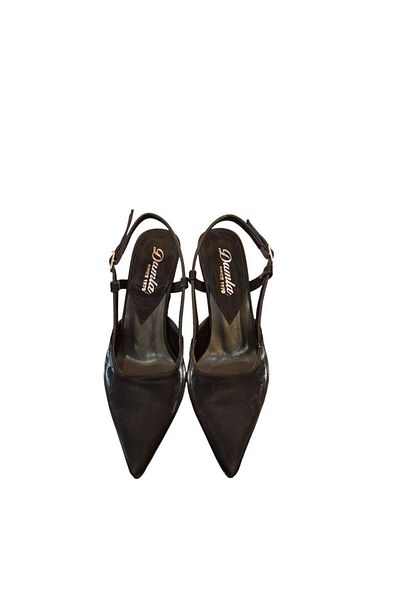 SOLMAZ Drop Plaster Satin Back Open Heeled Shoes