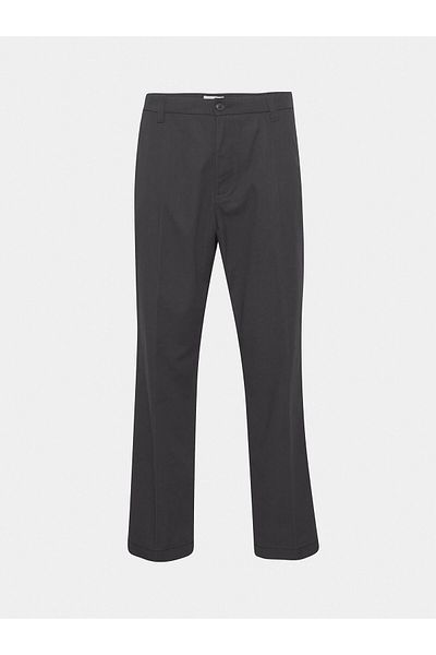 Solid Men's fabric trousers 21107039 Gray