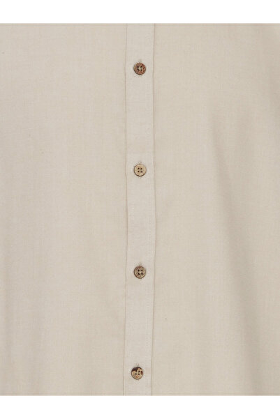 Solid Men's Shirt 21107465 Beige