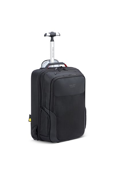 Delsey Parvis Plus 17.3Inch Wheeled Laptop Backpack Black