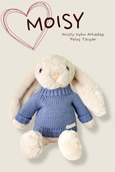 MOISY أرنب كنيتزي سليبينج بادي من القطيفة مقاس 34 سم