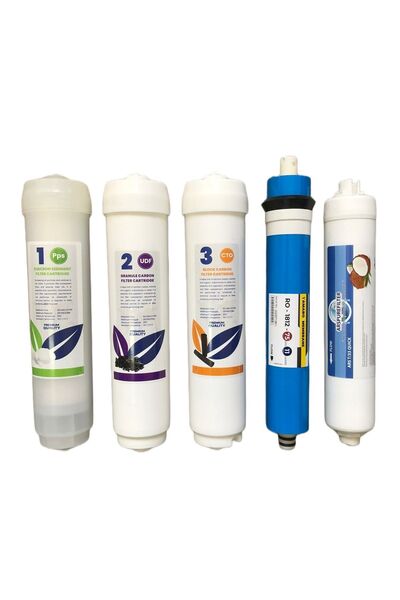 REVERSOSMOZARISU Su Arıtma Cihazı Kapalı Kasa Inline Quick Çift Karbonlu 5li ...