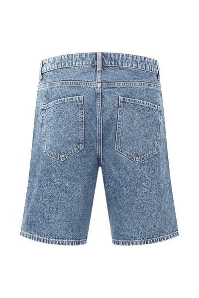 Solid Pantaloni scurți din denim pentru bărbați 21107657 albaștri