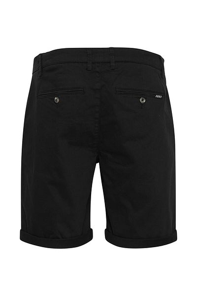 Solid Pantaloni scurți din material bărbătesc 21200395 Negru