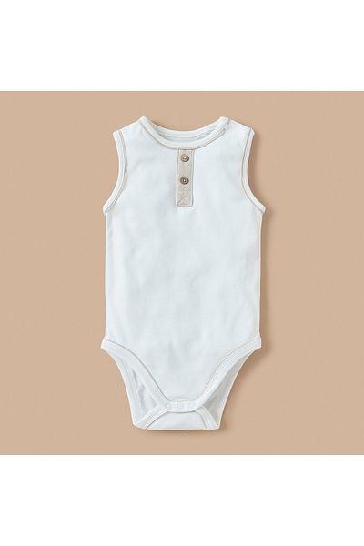 giggles Solid Sleeveless Bodysuit