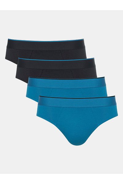 SLOGGI Set bărbătesc de 4 perechi de chiloți 10216184 Negru, Albastru