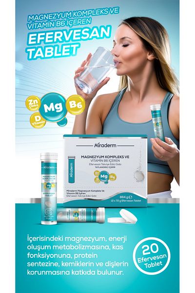 Miraderm Magnesium 20 Effervesan