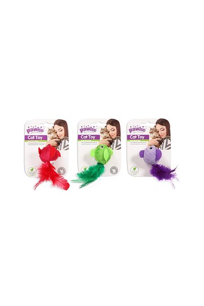Pawise Pawise Cat Toy Bird Assorted