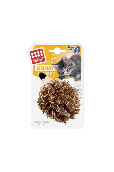 Gigwi GiGwi Melody Chaser Hedgehog with Motion Activated Sound Chip Cat Toy