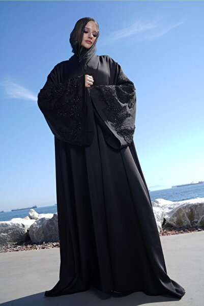 HARİKA WEAR Siyah Kaliteli Ferace (BÜYÜK BEDEN)