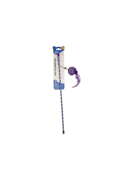Duvo + Playing Rod Catchy Glitter Ball Purple Cat Toy