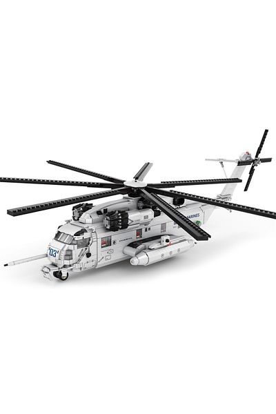 Choice No Box Ch-53e Transport Helicopter Building Blocks Army Plane Military Fighter Model Assembly Bricks