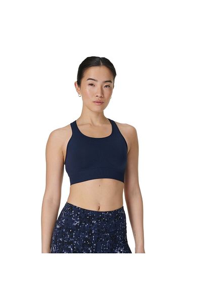 Sweaty Betty Stamina Seamless Sports Bra Women Blue Fitness Bra Women Fıtness Bra