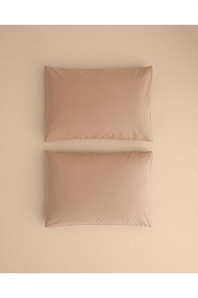 MixCotton Home Light Brown 2 Piece Pillow Case Polin Fabric 2 Pieces 50X70 cm